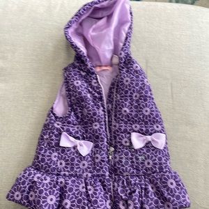 Purple Toddler puffy vest.